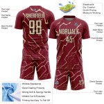 Custom Uniform Jersey Lightning Sports Soccer Sublimation Crimson Cream-Black Custom Uniform Jersey Lightning Sports Soccer Sublimation Crimson Cream-Black
